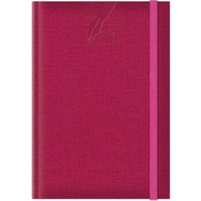 Agenda A5 nedatata Colere EJ-1503, 224 pagini, cu elastic, fucsia