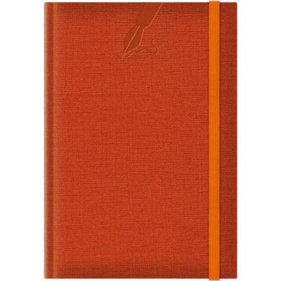 Agenda A5 nedatata Colere EJ-1506, 224 pagini, cu elastic, portocaliu