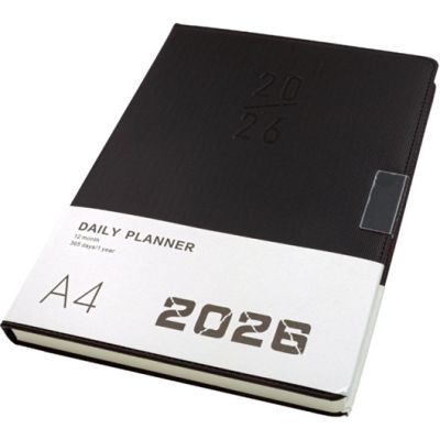 Agenda A4 datata CNX 2026-A4-527, 168 pagini, planner, neagra