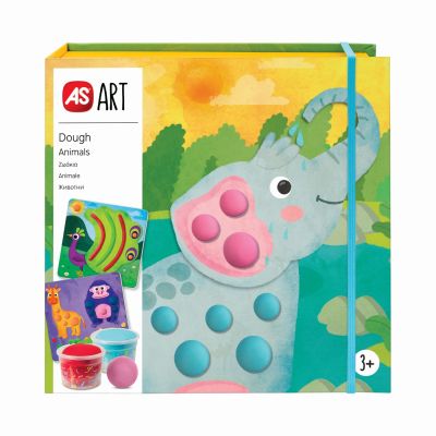 As Art Set 7 borcanase de plastilina animale