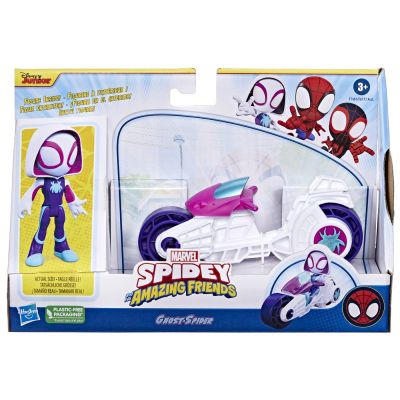 SPIDEY PRIETENII EXTRAORDINARI SET MOTOCICLETA SI FIGURINA GHOST SPIDER 10CM