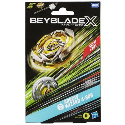 BEYBLADE X LET IT RIP SET LANSATOR SI ROATA ARROW WIZARD 4-80B