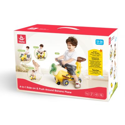 Avion interactiv 4 in 1 Ride on si maner de impingere banana