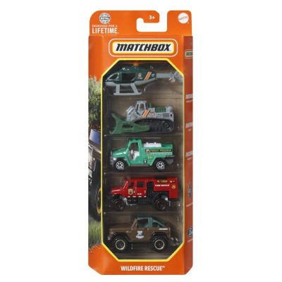 Matchbox Set 5 Masinute metalice MBX Wildfire Rescue scara 1: 64