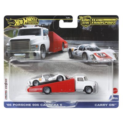 Hot Wheels transportator Carry on cu masinuta Porsche Carrera 906 scara 1: 64