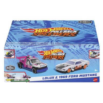 HOT WHEELS SET 2 MASINUTE METALICE PULL BACK LOLUX SI 1969 FORD MUSTANG 1: 43