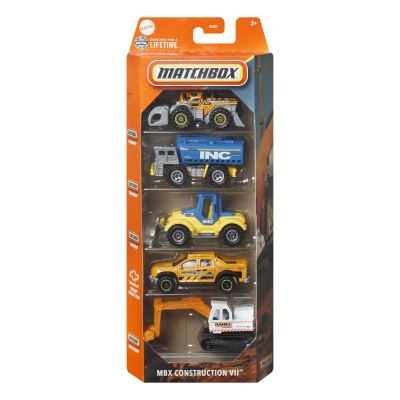 MATCHBOX SET 5 MASINUTE METALICE MBX CONSTRUCTION VII SCARA 1: 64