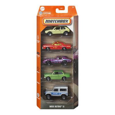Matchbox Set 5 masinute metalice MBX Retro II scara 1: 64