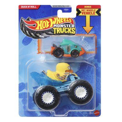 HOT WHEELS MONSTER TRUCK SI MASINUTA METALICA DUCK N ROLL