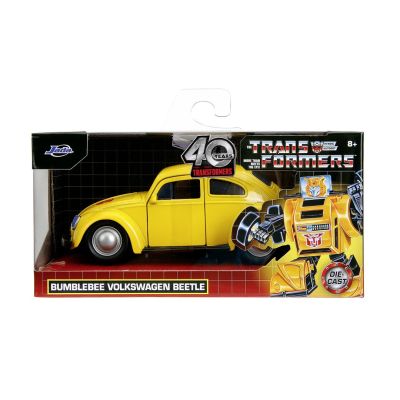 JADA TRANSFORMERS MASINUTA METALICA BUMBLEBEE VOLKSWAGEN BEETLE SCARA 1: 32