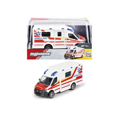 MAJORETTE AMBULANTA METALICA MERCEDES BENZ SPRINTER SCARA 1 LA 43