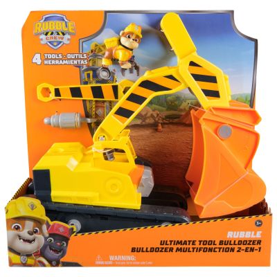 PATRULA CATELUSILOR RUBBLE SI ECHIPA VEHICUL BULDOZER MULTIFUNCTIONAL 2 IN 1