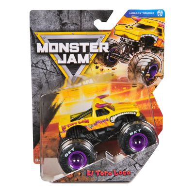 MONSTER JAM LEGACY TRUCKS MASINUTA METALICAEL TORO LOCO SCARA 1 LA 64