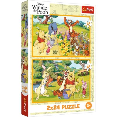 PUZZLE TREFL 2X24 DISNEY WINNIE THE POOH ZI DE JOACA CU WINNIE SI PRIETENII