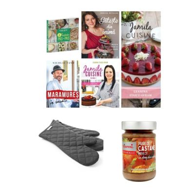 Secret Shelf: Pachet Complet pentru Bucatari. Carti de Retete, Manusi si Delicii de Castane