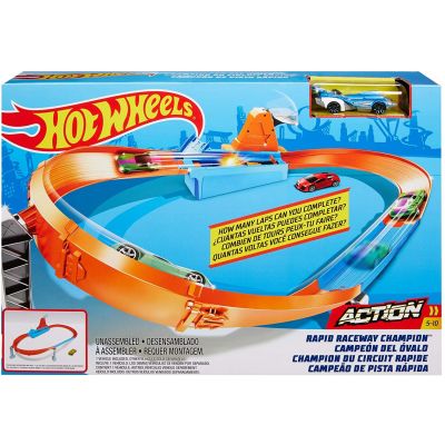 Hot Wheels Circuit rapid cu lansator si masinuta exclusiva