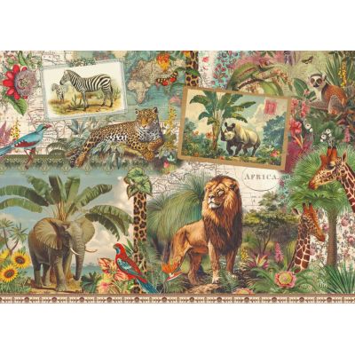 Puzzle 1000 piese + saculet, Animale, Kiub