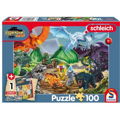 Puzzle 100 piese, Batalia pentru Super Cristal + cadou: figurina, Schmidt