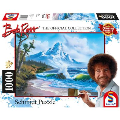 Puzzle 1000 piese, Bob Ross - Muntele de langa mare, Schmidt