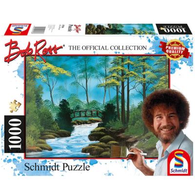 Puzzle 1000 piese, Bob Ross - Podul izolat, Schmidt
