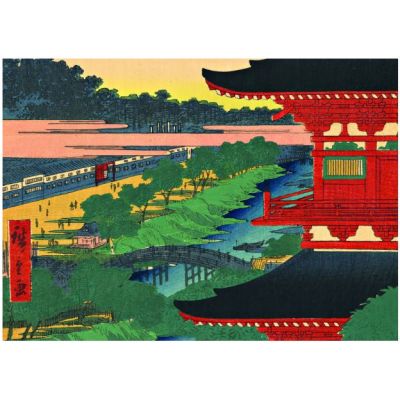 Puzzle 1000 piese + saculet, Casa Japoneza, Kiub