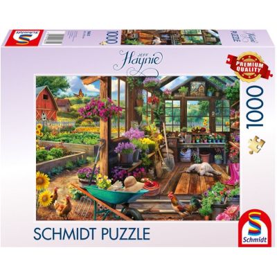 Puzzle 1000 piese, Casuta din gradina, Schmidt