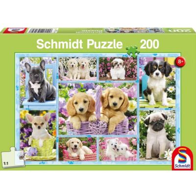 Puzzle 200 piese, Catelusi, Schmidt