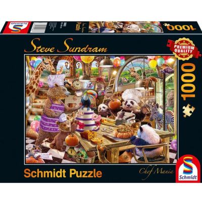 Puzzle 1000 piese, Steve Sundram - Chef Mania, Schmidt