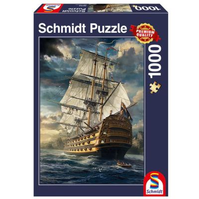 Puzzle 1000 piese, Corabia, Schmidt