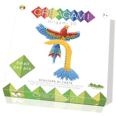Kit origami cu 243 piese, Creagami, Papagal