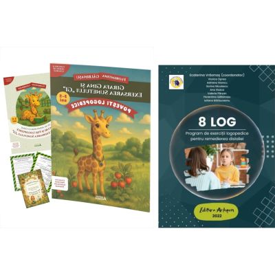 Pachet Girafa Gina si exersarea sunetului Gi si 8 LOG - Florentina Galbinasu, Ecaterina Vrasmas