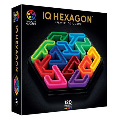 Joc de logica IQ Deluxe Hexagon, cu 120 de provocari, editie internationala
