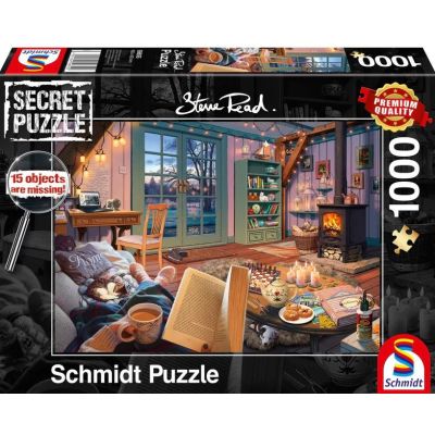 Puzzle 1000 piese, Steve Read - Secret Puzzles - In casa de vacanta, Schmidt