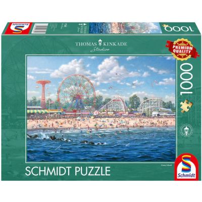 Puzzle 1000 piese, Thomas Kinkade - Insula Coney, Schmidt