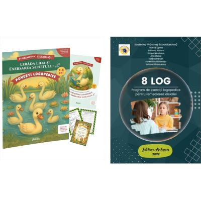 Pachet Lebada Lina si exersarea sunetului L si 8 LOG - Florentina Galbinasu, Ecaterina Vrasmas