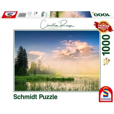 Puzzle 1000 piese, Christian Ringer - Lacul Taubensee, Austria, Schmidt