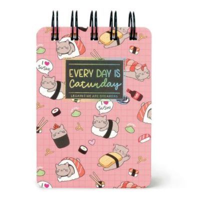 Carnet liniat dictando cu spirala, Pisica Sushi, Legami