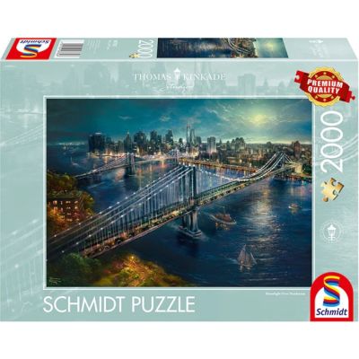 Puzzle Schmidt: Lumina lunii peste Manhattan, 2000 piese
