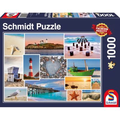 Puzzle 1000 piese, La malul marii, Schmidt