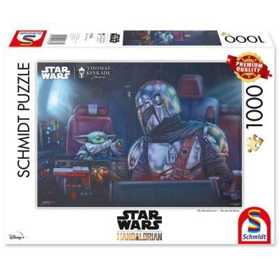 Puzzle 1000 piese, Thomas Kinkade - Star Wars - Mandalorian - Doi pe drum, Schmidt