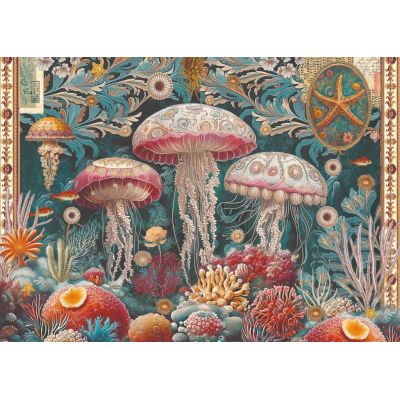 Puzzle 1000 piese + saculet, Meduze, Kiub