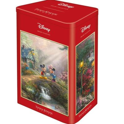 Puzzle 500 piese Thomas Kinkade - Disney - Mickey si Minnie, cutie metalica, 500 piese, Schmidt: