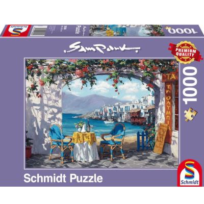 Puzzle 1000 piese, Sam Park - Rendez-vous in Mykonos, Schmidt