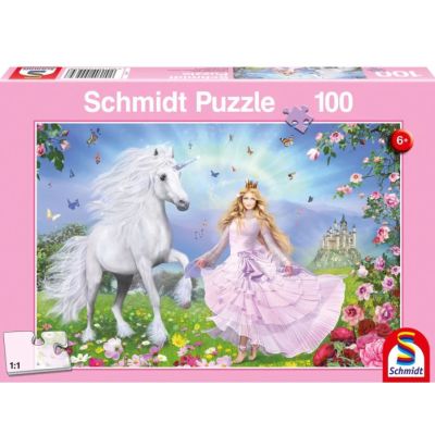 Puzzle 100 piese, Printesa unicornilor, Schmidt