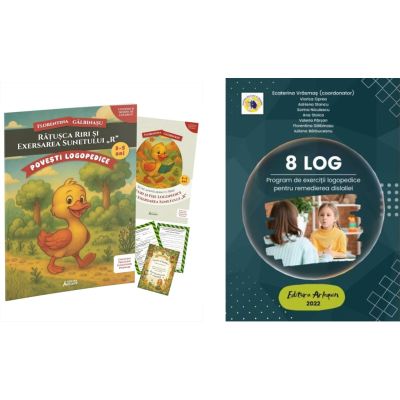 Pachet Ratusca Riri si exersarea sunetului R si 8 LOG - Florentina Galbinasu, Ecaterina Vrasmas