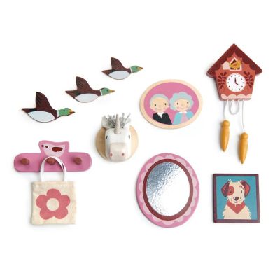 Set decoratiuni perete pentru casute, 10 piese