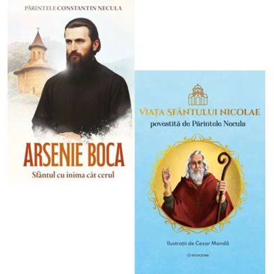 Pachet 2 carti: Arsenie Boca. Sfantul cu inima cat cerul si Viata Sfantului Nicolae - Parintele Necula