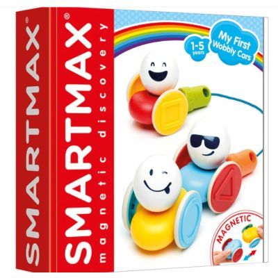 Joc magnetic Smart Max, My First Wobbly Cars, Primele mele masini amuzante, 7 piese