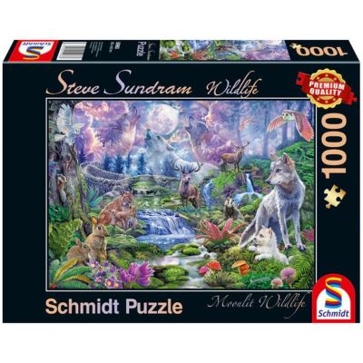 Puzzle 1000 piese, Steve Sundram-Viata in padure, Schmidt