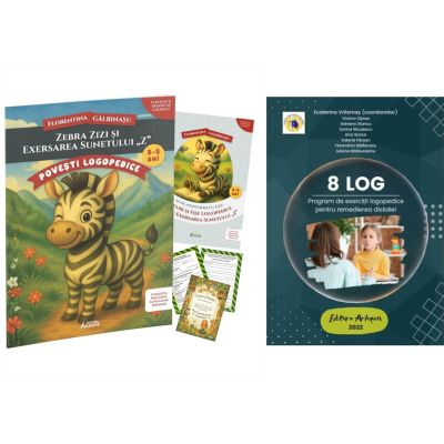 Pachet Zebra Zizi si exersarea sunetului Z si 8 LOG - Florentina Galbinasu, Ecaterina Vrasmas